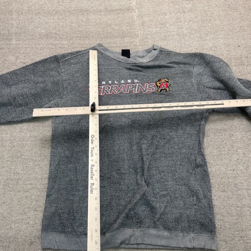 Vintage Maryland Terrapins Sweatshirt mens Medium Gray 2000s y2k NCAA Starter - Picture 5 of 8